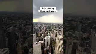 This is what a storm looks like from 94 floors high 🌧️ #360chicago #chicago #chicagoweather #rain