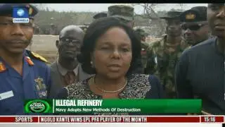 News Across Nigeria: Navy Adopts New Method Of Destroying Illegal Refineries