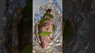 Quick grilled fish on the hot coal with some home grown marinades. #grilled#bushtucker #Lemon myrtle