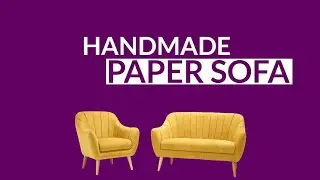 Handmade paper sofa| Orgami sofa | How to make paper sofa in home#papercraft#handmade#artworld#sofa