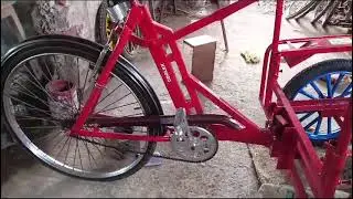 Ice cream tricycle push cart