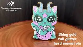 Shuanghua Glitter enamel pins