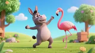 Donkey Dance with Flamingo | Fun Kids Songs & Nursery Rhymes