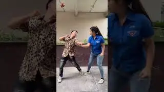 Self defence action from strong woman 👩