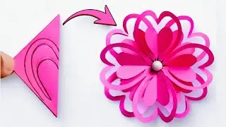 Easy Paper Flower Making | How to Make Simple Paper Flowers Step by Step Tutorial | Diy paper flower