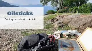 In this video, I  share how I paint outside with oil sticks! (now in english)