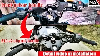 Pulsar 150 modified | Detail installation video of Yamaha R15 v2 clip on | Max motosports garage