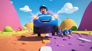 The Wheels on the Police Car 🚨 Nursery Rhymes for Kids