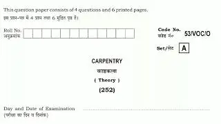 Nios Carpentry Paper Vocational Courses