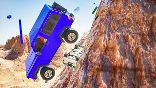 Lego Cars Falls In Desert - Brick Rigs