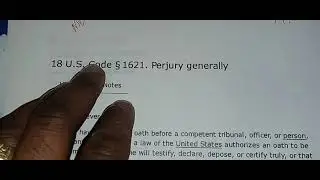 Title 18 U.S Code Section 1621  Perjury generally