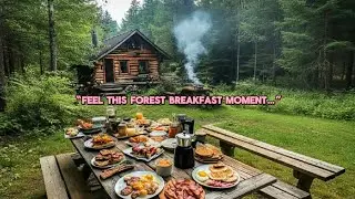 🌲 Forest Breakfast ASMR | Relaxing Nature Sounds & Cozy Cabin Morning 🌄