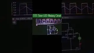 IC 555 LED Flasher Circuit | Astable Mode Simulation #electronics #education #ece#digitalcircuitry