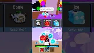 INSANE Luck I Got RED LIGHTNING Skin Using LIGHTNING LUCK 💀 BloxFruits #bloxfruits #shorts