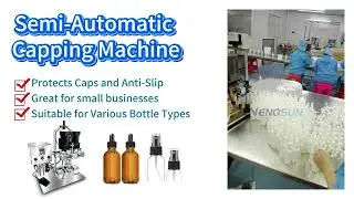 Nenosun Semi-auto #cappingmachine Small Desktop Cosmetic Bottle #cappingsystem #screwcappingmachine