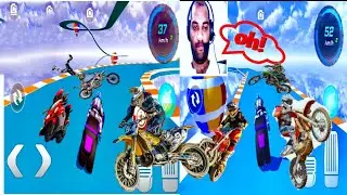 Bike Stunt On The Sky Road # 3D  BIKE STUNT  # StarCrazyPlayer 7663 #  XQPY6951