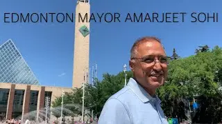 Amarjeet Sohi mayor confronted on the COLLAPSE of downtown Edmonton REAL news FAKE news CBC watches
