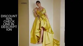 OIMG Luxury Gold Sequins Evening Dress Satin Prom Gown Saudi Arabric Formal Off Shoulder Ruched Long
