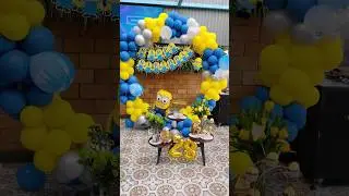 minion theme birthday #minion #birthday #instagram #smiles2sparkle #sparkle #bangalore #decoration