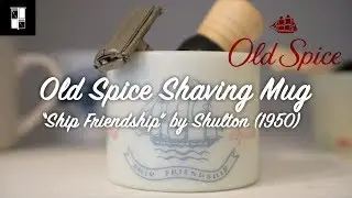 Old Spice Shaving Mug Ship Friendship by Shulton 1950