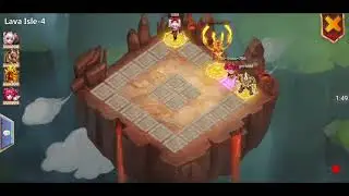 Castle Clash Team Dungeons Lava Isle 4 with Smurf Account
