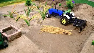 Diy mini tractor making agriculture cultivator for paddy Farming | pough machine@sanocreator