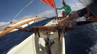 OC4 Canoe Surfing in BIG WIND Maui