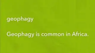 geophagy