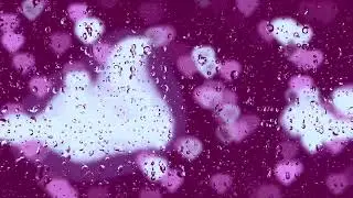 4K EKG Heart of Hearts Rainy Dripping Window View Pink White Copyright Free Stock Footage Download