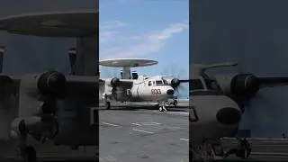 E-2D Hawkeye departing the USS Gerald Ford #shorts #shorts