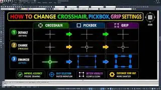 AutoCAD Cursor Settings || AutoCAD Crosshair Settings