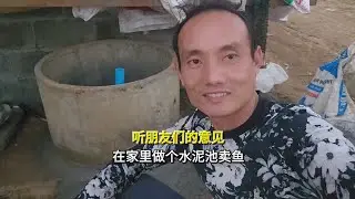 听朋友们的意见，在家里做个水泥池卖鱼