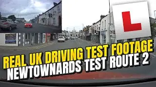 Real UK Driving Test Footage - Newtownards Test Route 2