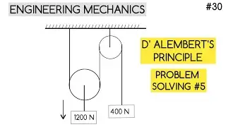 D' ALEMBERT'S PRINCIPLE| PROBLEM SOLVING#5| ENGINEERING MECHANICS