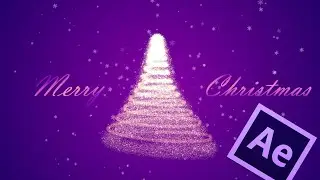 Digital Christmas tree greeting Tutorial  [Adobe After Effects 2020] (no paid plugins)