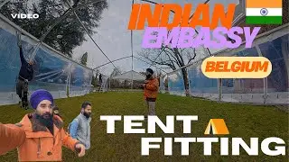 Brussels indian embassy Me tent ⛺️ lagaya humne | #veg_wanderer #brussels 