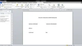 Formulaire Word avec liste déroulante, zone texte, cases à cocher