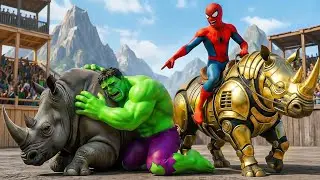 🦏🕷️ SPIDERMAN Wins The Magic Legendary Rhino Racing Championship &ndash; Epic Racing Challenge