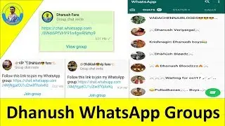Dhanush Fans WhatsApp Group Links | Part -2 | Dhanush Fans