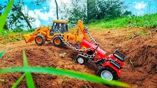 stucked🤯 sonalika tractor 🚜 pulled out by JCB3XD 🥳🥳@Gadb-n5r