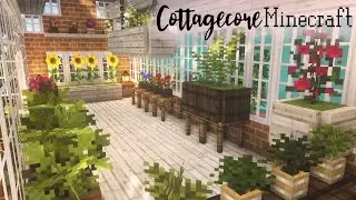 Greenhouse Tutorial Cottagecore Minecraft 🍄🌿✨Mizunos Cottage Fairy Aesthetic 🌸 Kelpie The Fox