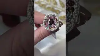 Telegram+79038171153 💎Кольцо Бриллианты 0,25к Шпинель 1,26к Турмалины 1,55к цена 22000 ₽ размер 18,7
