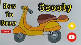 How to Draw a Scooty Step by Step | Easy Drawing for Kids