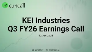 KEI Industries Q3 FY26 Earnings Conference Call | Concall.in