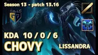 【KRサーバー/C1】Gen.G Chovy リサンドラ(Lissandra) VS ルブラン(Leblanc) MID - Patch13.16 KR Ranked【LoL】