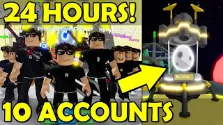 Clicker Simulator HATCHING for 24 HOURS on 10 ACCOUNTS! Clicker Sim NEW MOON EGG!