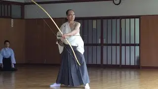 【弓道】吉本清信範士 地連審査矢渡し　2016年8月28日