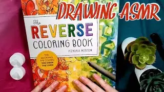 ASMR Reverse Coloring Book Demonstration 🌸 {Soft Spoken, Drawing, Explaining My Artistic Approach}