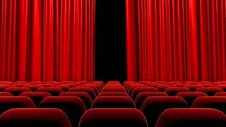 HD: Red curtains open and close with Alpha Matte, Theater Opening.