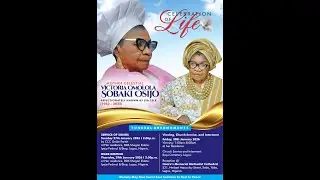 CELEBRATION OF LIFE MOTHER CELESTIAL VICTORIA OMOLOLA SOBAKI OSIJO